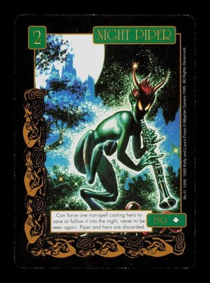 Night Piper Fantasy Adventures 1995 Trading Card TC CC