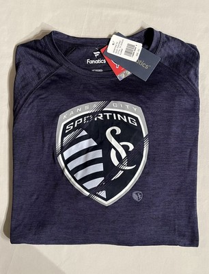 Sporting Kansas City Shielded Long Sleeve T-Shirt Fanatics Mens Sz XL Color Navy