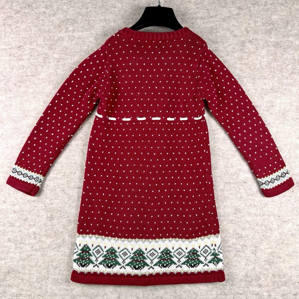 Savannah Red Knit Sweater Christmas Tree Dress Girls 4T Holiday Party Christmas - Image 3 of 4