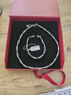 Vandenberg Schmuckset 925 Silber Halskette & Armband silberfarben ohne Stein