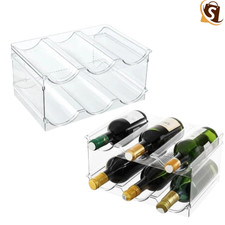 Portabottiglie vino in plastica 2 livelli resistente bancone cucina armadio organizer
