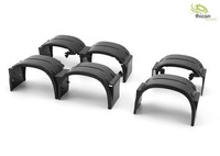 1:14 Euro-KotflüGel 3-Achs Schwarz Lesu / Thicon-Models
