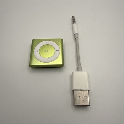 Apple iPod Shuffle 4th Generation Green (2 GB) Tested Works Bundled w/usb cable
