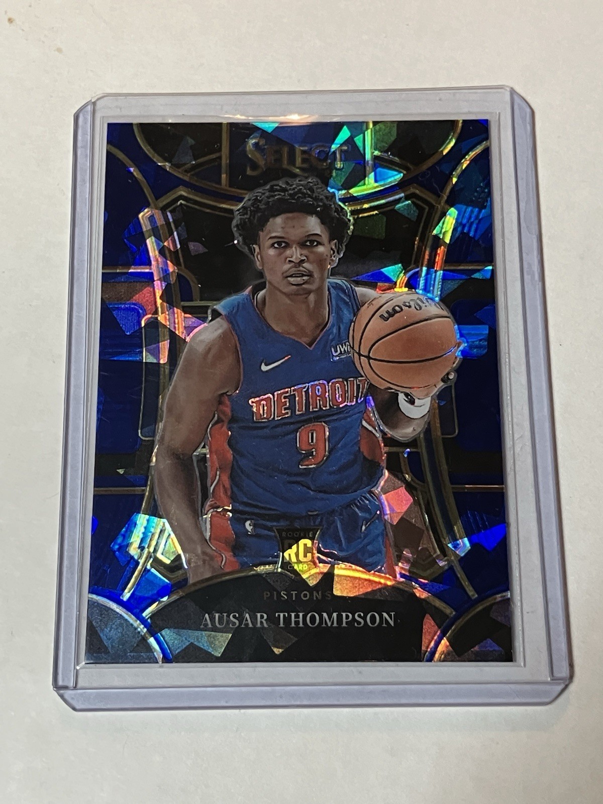 2023-24 Panini Select Rookie Ausar Thompson RC Blue Cracked Ice Prizm Mezzanine!