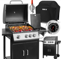 Maltec Gasgrill 3+1 Brenner Mit Abdeckung Gartengrill Bbq Grillwagen Thermometer