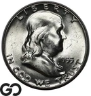 1955 Franklin Half Dollar, Lustrous Beauty, Bugs Bunny Variety