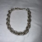 Vintage Sterling Silver 925 Heavy Duty Ring Link Bracelet 23.8 Grams Size 6.5