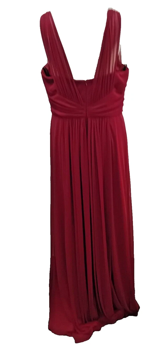 claret bridesmaid dresses uk Maxi Bridesmaid Dress for Women Embroidery See-Though