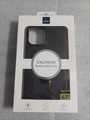 WIWU Calfskin Genuine Leather Phone Case for iphone 13 6.7'' NEW