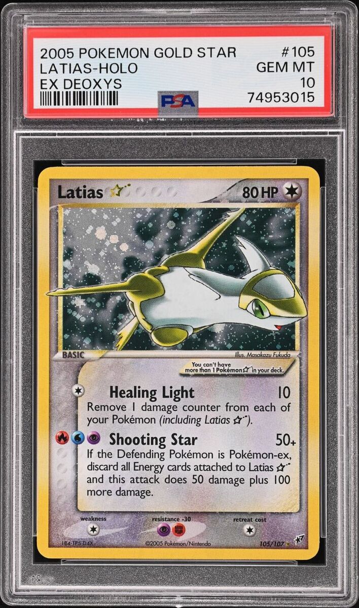 PSA 10 Latias Gold Star Pokemon Ex Deoxys Holo Ultra Rare PSA 10 Latias Gold Star Pokemon Ex Deoxys Holo Ultra Rare