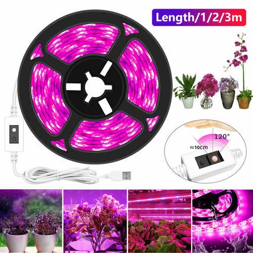 LED Grow Waterproof Light Strip Full Spectrum Lamp for Plant Veg Flower Indoor