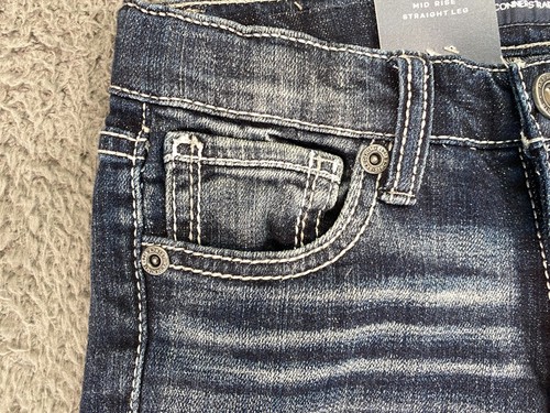 BKE Conner Straight Jeans Youth 10 (23x25) Adjustable Waist Denim - Picture 4 of 20