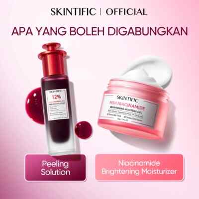 SKINTIFIC - 2pcs Paket-Acid Peeling Solution Serum 30ml + MSH Niacinamide 30G