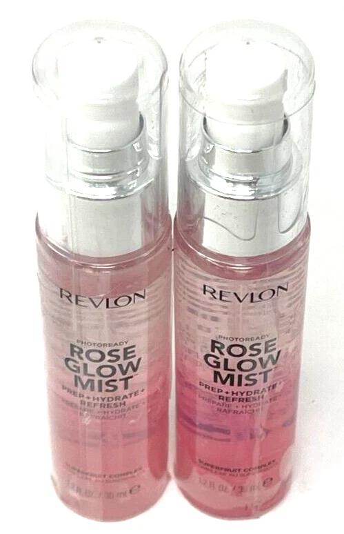 (2) Revlon Photoready Rose Glow Mist Prep hidrato refrescante sellado 1,2 fl oz cada uno Foto 2 de 3