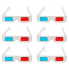 100Pcs 3D Cardboard Glasses Universal Anaglyph Glasses Eyewear for Movie Video