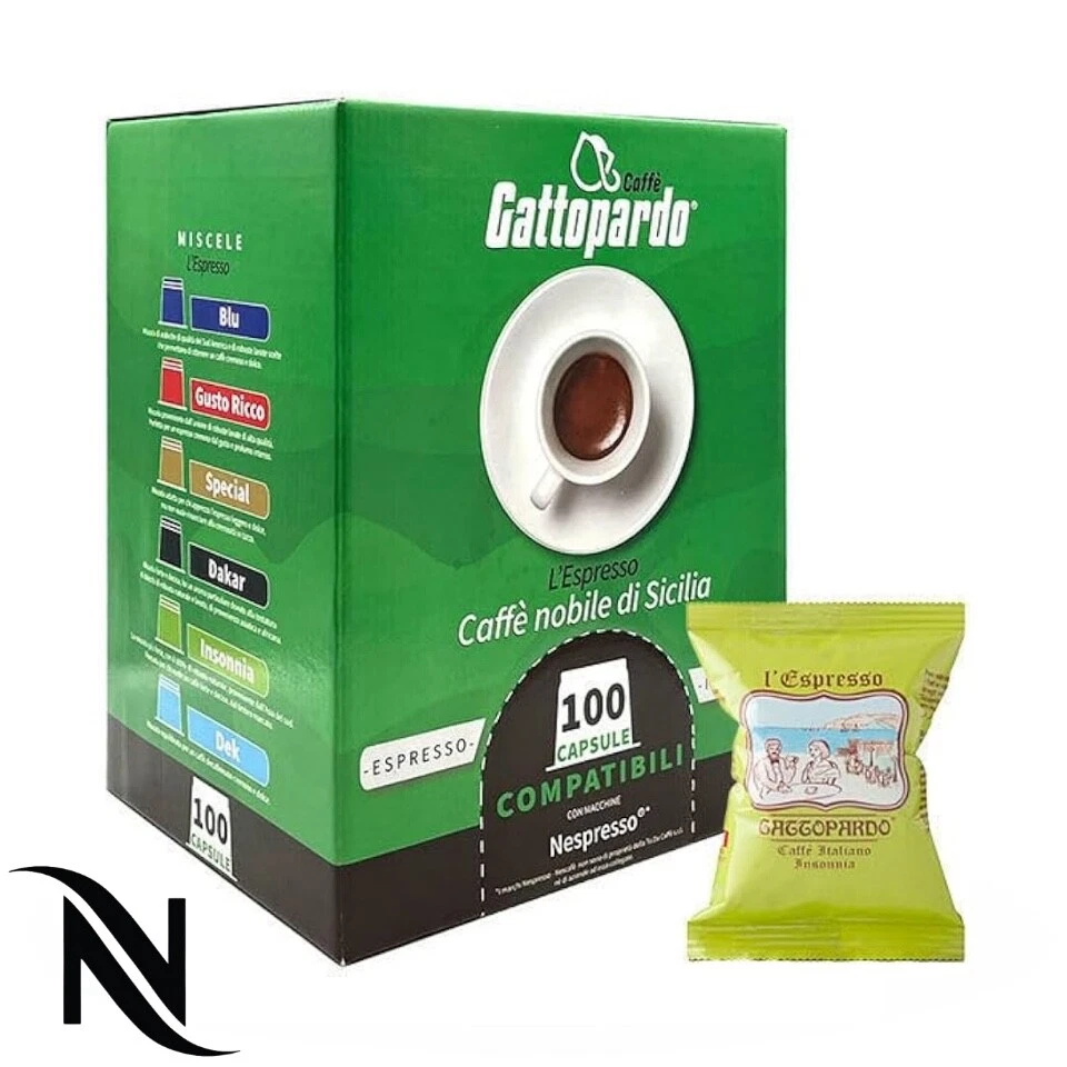 500 Capsule Caffè TODA Gattopardo GUSTO INSONNIA compatibili NESPRESSO To.Da