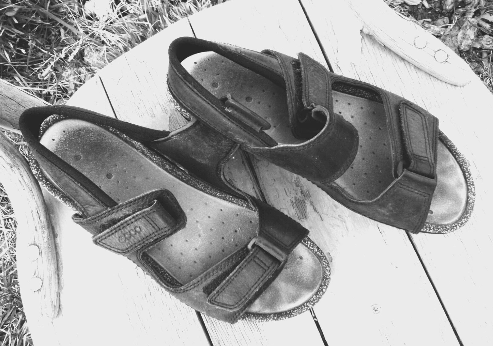 ECCO Cosmo Sandalo in Sughero Slides NERO PELLE Shock Point Donna 40 9 US EUC