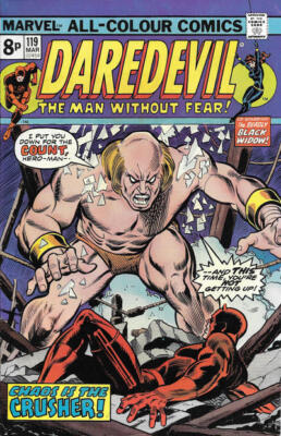 Daredevil (1964) # 119 UK Price (6.0-FN) Black Widow, 1st app. (NEW) Crusher ...