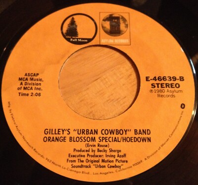 Joe Walsh/Gilley's Urban Cowboy Band 45 All Night Long / Orange