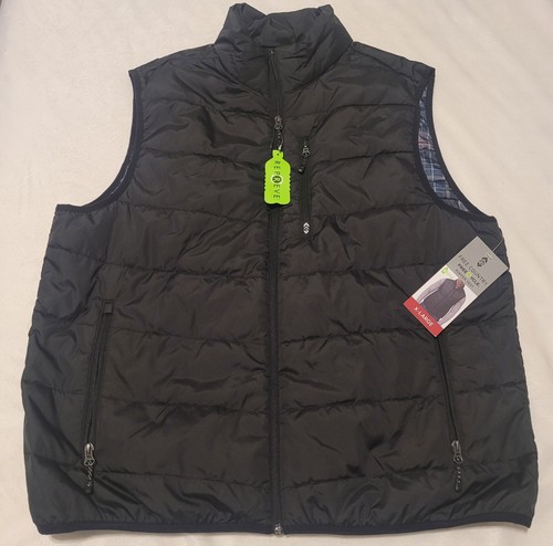 Herren Free Country Free Cycle Puffer Weste schwarz Größe XL