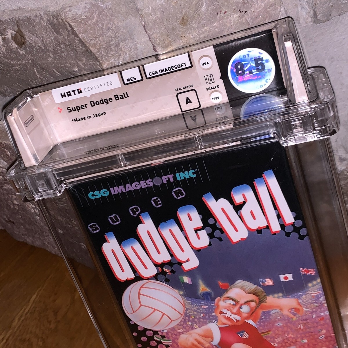 New NES Super Dodge Ball 1989 Factory Sealed WATA 8.5 Graded