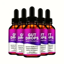 5-Pack Gut Drops - Gut Drops Max Strength Formula Weight Management Supplement