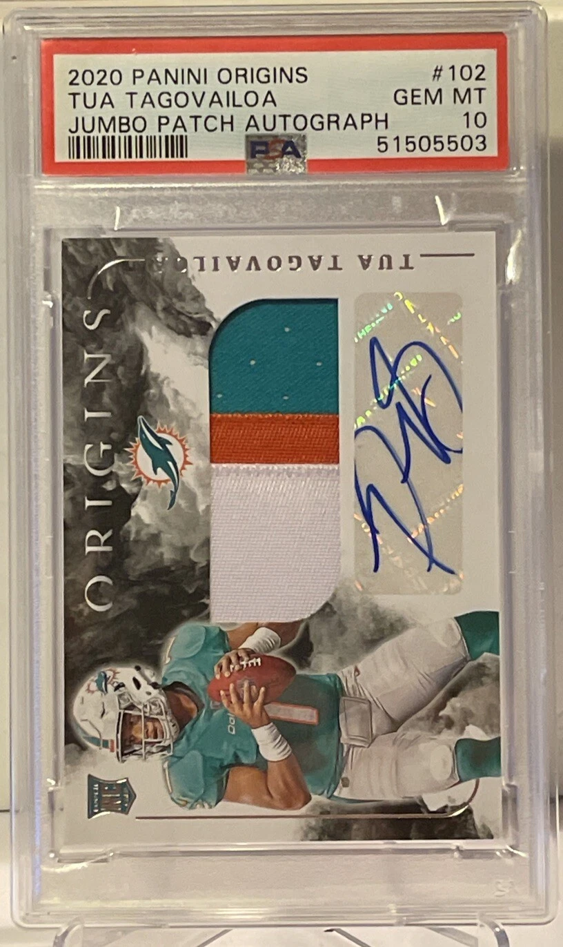 Tua Tagovailoa Panini Origins #102 Jumbo Patch Autograph