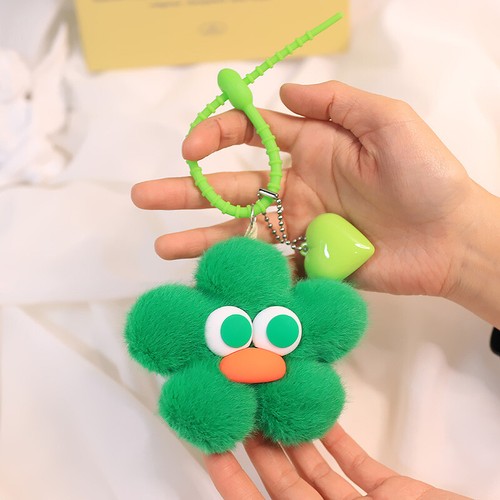Plush Flower Keychain Pendant Love Charm Cute à prix réduit Bag Ornaments Girly Accessory G-wf