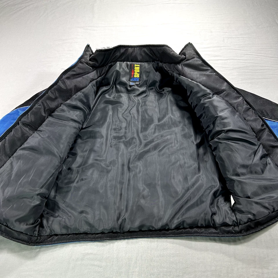 VTG J Crew Sport Jacket Mens Large Blue Oarsman Motorcycle Street Insulated 90s - Image 3 of 4