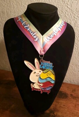 World's Largest Bunny Hop 6.2 Mile Yes.Fit Medal Virtual Fitness Running M11