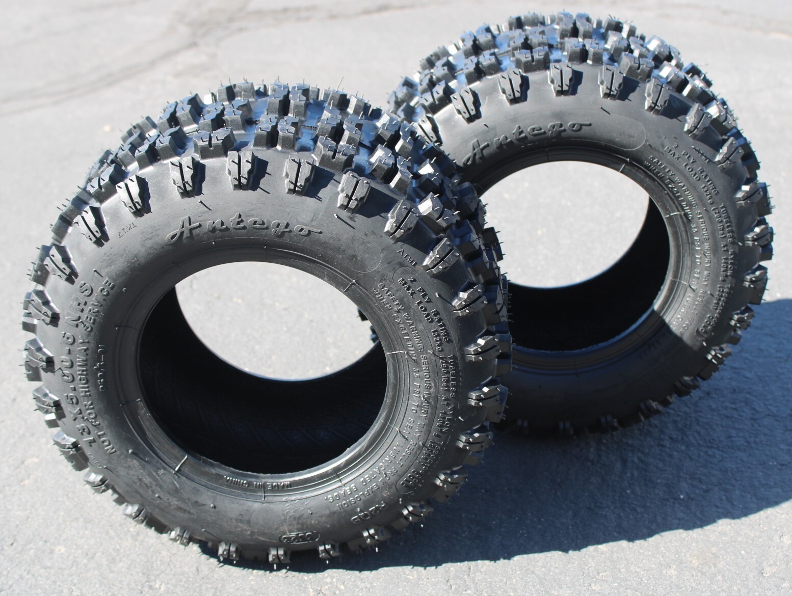 (Set of 2) Antego 13X5.006 ATW053 2 ply Snow tires Nondirectional eBay