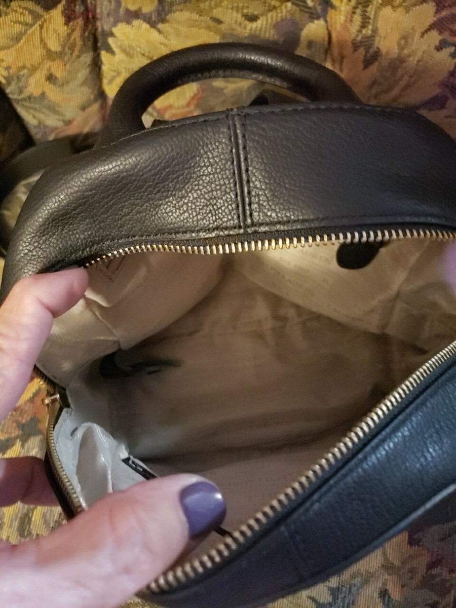 LAUREN Ralph Lauren ~ Black Pebbled Leather Small Backpack  display picture 1