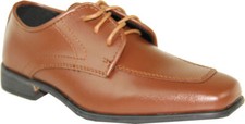 ALLURE MEN AL01KID Boy Dress Shoe Fashion Tuxedo Wedding Prom Brown Matte