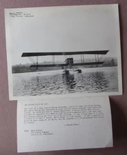 Vintage Boeing Press Photo BACO Model 1 Commercial 1916 B&W Trainer 8” x 10”