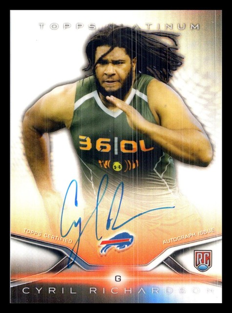 2014 Topps Platinum Cyril Richardson #62 RC Rookie Auto Buffalo Bills