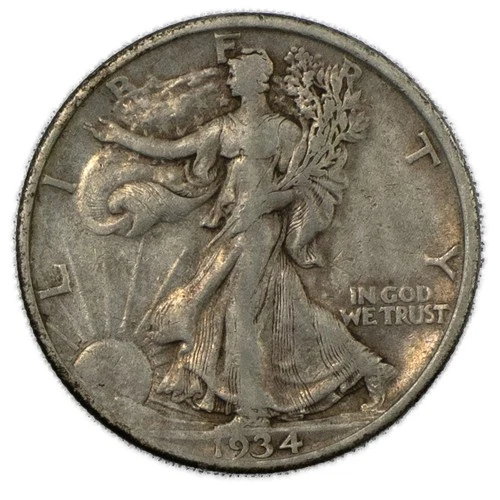 1934 D Walking Liberty Half Dollar 50C Silver VF/XF Extremely Fine ~ Sharp Coin!