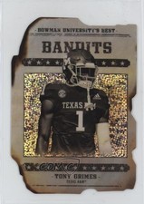 2022 Bowman U Gunslingers & Bandits Die-Cuts Speckle Refractor Tony Grimes 7l6