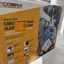 Cobra 5/16 in. x 50 ft. Cable Drum Drain Cleaning Machine - BC260C