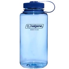 Nalgene Sustain 32oz Wide Mouth Bottle BABY BLUE Recycled Reusable BPA-Free
