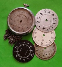 German Vintage Pocket watch and dials .For repairs.