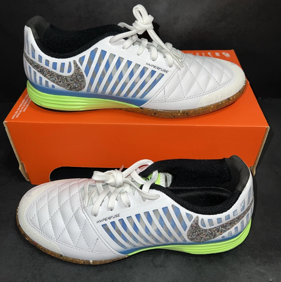 Nike Lunar Gato 2 IC Black Light Photo Blue Lime Glow for Sale