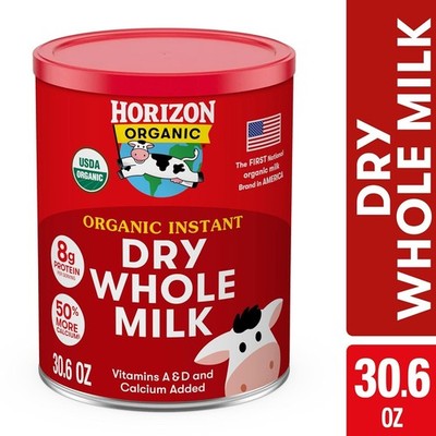 Horizon Organic Instant Dry Whole Milk Powder, 30.6 oz, USDA Organic, Non-GMO...