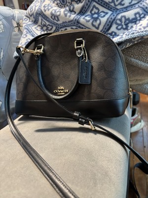 Coach F27583 Mini Sierra Signature Satchel Handbag - Black | eBay