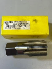 MORSE  1 1/4-11 1/2NPT Taper Pipe Cutting Tools Tap, 36129, USA Made
