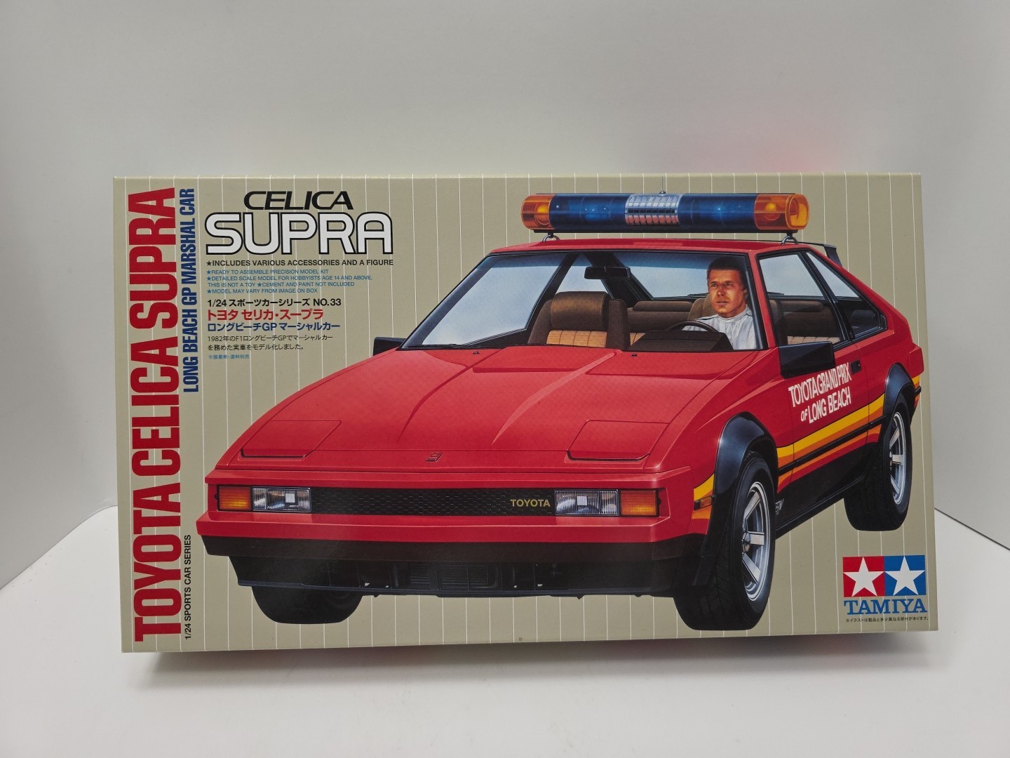 TAMIYA  1:24 TOYOTA CELICA SUPRA LONG BEACH GP MARSHAL CAR UNASSEMBLED MODEL KIT