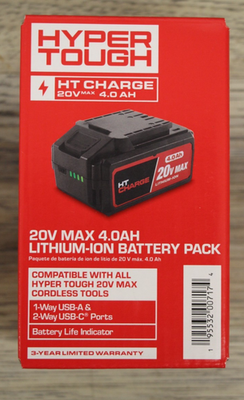 #ad #ad HYPER TOUCH 20V LITHIUM BATTERY PACK 4.0 AH $54.89