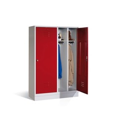 Doppelspind, Gro&szlig;t&uuml;ren, Garderobenschrank, Spind, 4 Abteile 30 cm, Spind