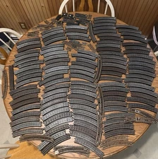 Lot of  150+ Trix Express HO 3 rail Track , 60's Curved Train made in Germany