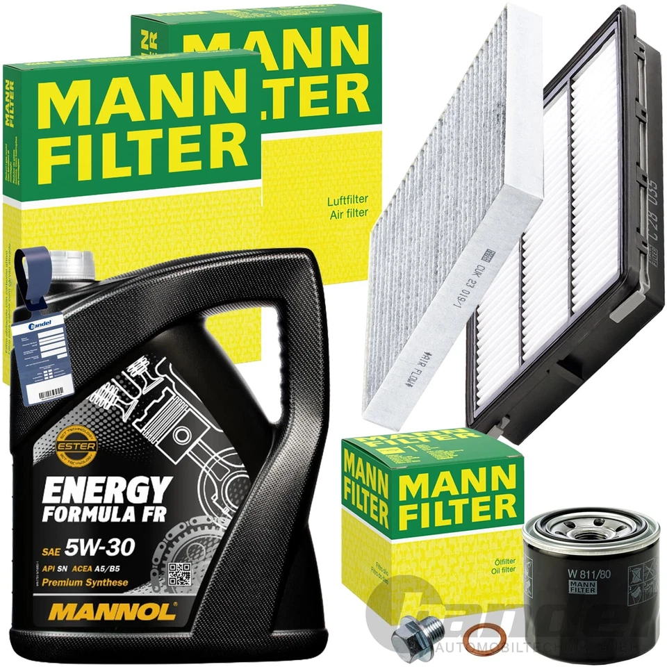 MANN INSPEKTIONSPAKET+MANNOL 5W-30 ÖL passend für HYUNDAI TUCSON KIA SPORTAGE 4