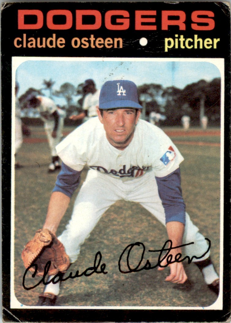 1971 TOPPS CLAUDE OSTEEN LOS ANGELES DODGERS #10 VG/EX